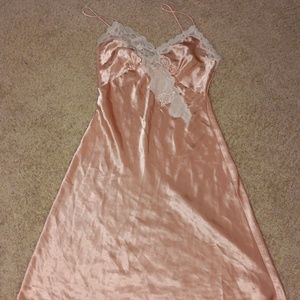 champagne pink lingerie dress .
